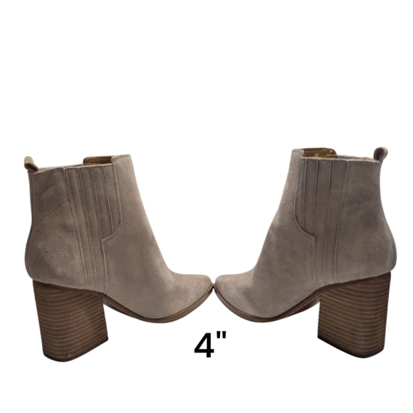 Marc Fisher | Women's Oshay Pointed Toe Ankle Boots | Tan | 4" Heel | 11M - Picture 3 of 15